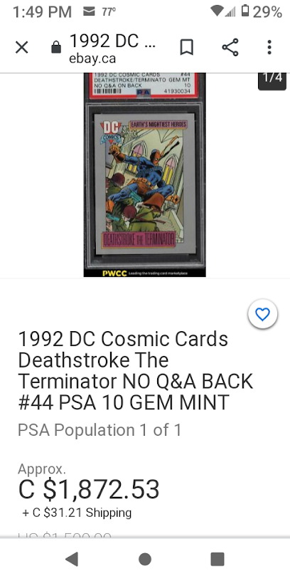 Titan Vintage comic cards — card shop in Sardis, Mississippi